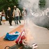 Photos: Protesters Burn American Flags & Dodge Angry Bikers In Fort Greene Park